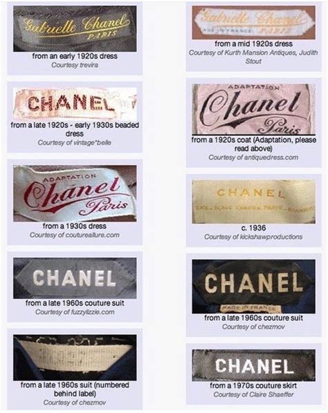 chanel vintage tag